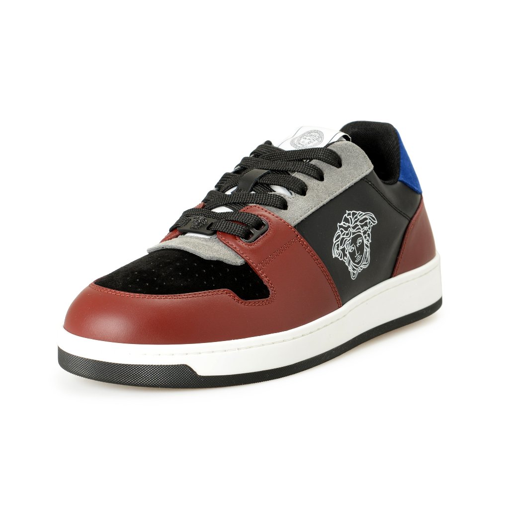 Versace Men's Medusa Logo Multicolor Leather Athletic Sneakers Shoes Us 7 It 40
